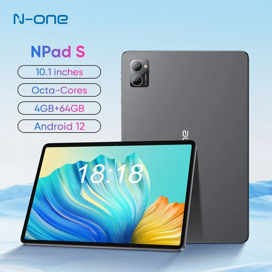 N-ONE NPad S 2023 10.1inch Tablet Pad 1280X800 HD 4GB 64GB Android 12 MTK8183 8-Cores 6600mAh Dual WIFI BT5.0 Tablettes